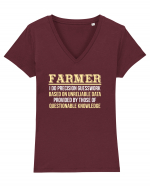 FARMER Tricou mânecă scurtă guler V Damă Evoker