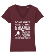 HOCKEY PLAYER Tricou mânecă scurtă guler V Damă Evoker