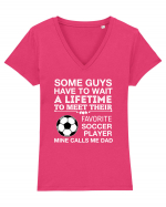 SOCCER Tricou mânecă scurtă guler V Damă Evoker