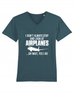 AIRPLANES Tricou mânecă scurtă guler V Bărbat Presenter