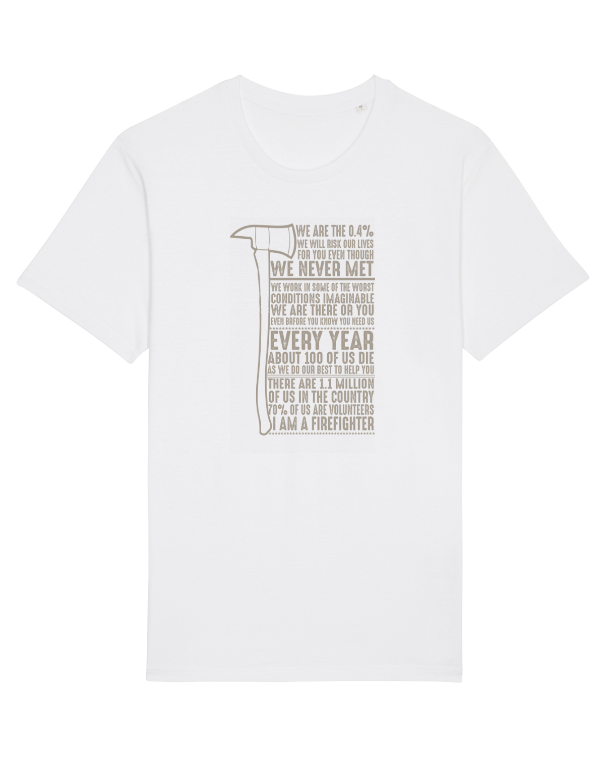 Tricou mânecă scurtă Unisex Rocker White