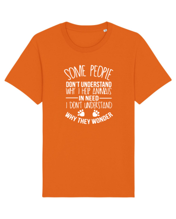 HELP ANIMALS Bright Orange