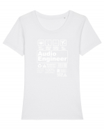 AUDIO ENGINEER Tricou mânecă scurtă guler larg fitted Damă Expresser