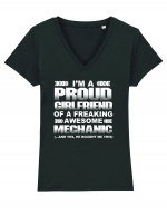 MECHANIC Tricou mânecă scurtă guler V Damă Evoker