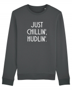 Just chillin', hudlin' Bluză mânecă lungă Unisex Rise