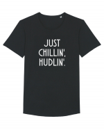 Just chillin', hudlin' Tricou mânecă scurtă guler larg Bărbat Skater