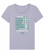 Through Christ Tricou mânecă scurtă guler larg fitted Damă Expresser