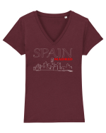 Spain Tricou mânecă scurtă guler V Damă Evoker