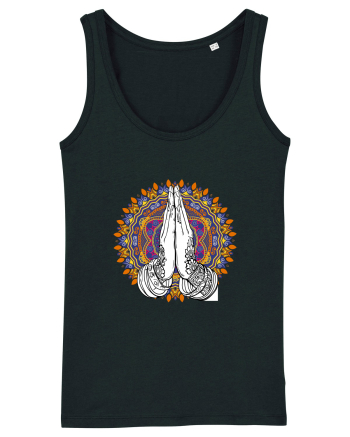 Yoga Hands Mandala Black