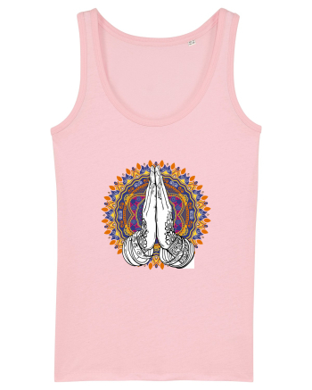Yoga Hands Mandala Cotton Pink