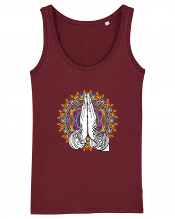 Yoga Hands Mandala Burgundy