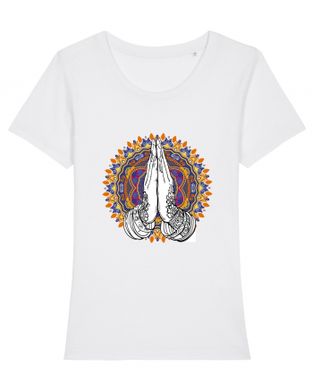 Yoga Hands Mandala White