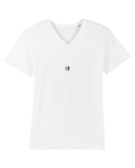 „Samurai” Kanji Japoneză (negru) Tricou mânecă scurtă guler V Bărbat Presenter