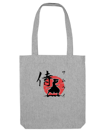 Siluetă Samurai (kanji și katakana) negru Heather Grey