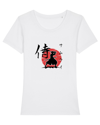 Siluetă Samurai (kanji și katakana) negru White