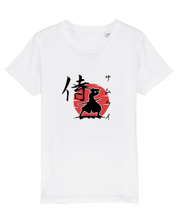 Siluetă Samurai (kanji și katakana) negru White