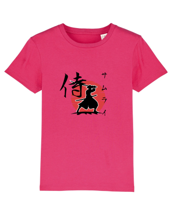 Siluetă Samurai (kanji și katakana) negru Raspberry
