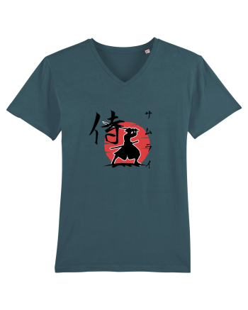 Siluetă Samurai (kanji și katakana) negru Stargazer