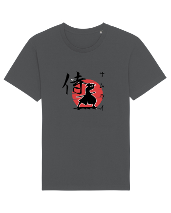 Siluetă Samurai (kanji și katakana) negru Anthracite