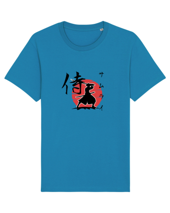 Siluetă Samurai (kanji și katakana) negru Azur
