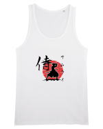 Siluetă Samurai (kanji și katakana) negru Maiou Bărbat Runs