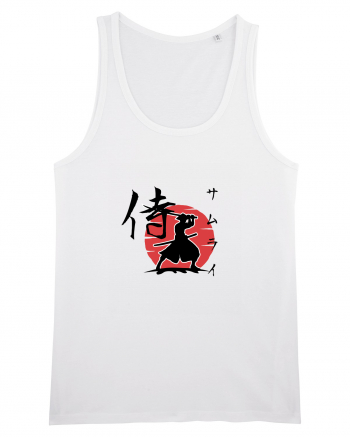 Siluetă Samurai (kanji și katakana) negru White