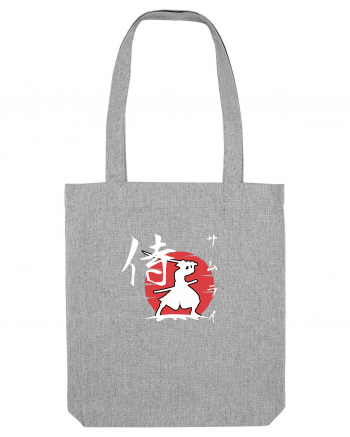 Siluetă Samurai (kanji și katakana) alb Heather Grey