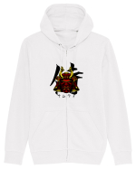Cap Samurai (kanji și katakana) negru Hanorac cu fermoar Unisex Connector