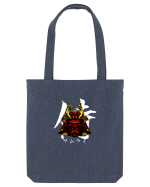 Cap Samurai (kanji și katakana) alb Sacoșă textilă