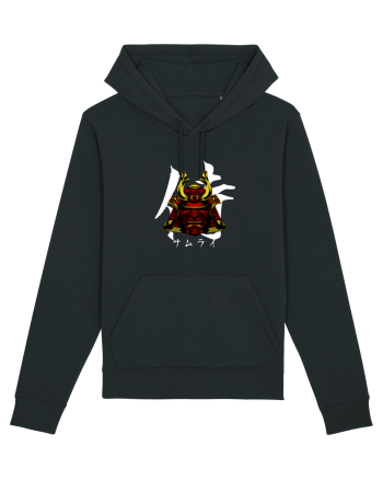 Cap Samurai (kanji și katakana) alb Black