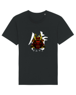 Cap Samurai (kanji și katakana) alb Tricou mânecă scurtă Unisex Rocker