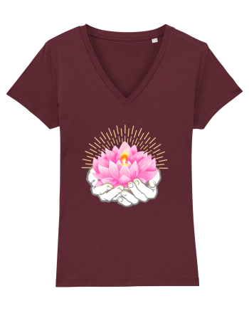 Yoga Lotus Roz Auriu Burgundy
