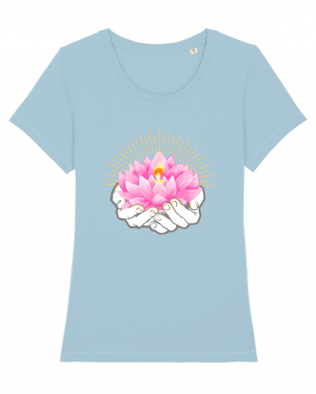 Yoga Lotus Roz Auriu Sky Blue