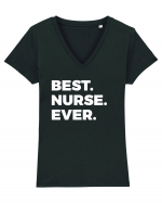 BEST NURSE EEVER Tricou mânecă scurtă guler V Damă Evoker