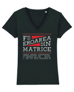 Fii eroarea din matrice Tricou mânecă scurtă guler V Damă Evoker