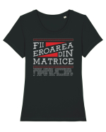 Fii eroarea din matrice Tricou mânecă scurtă guler larg fitted Damă Expresser