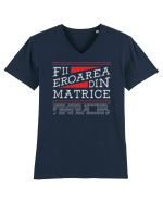 Fii eroarea din matrice Tricou mânecă scurtă guler V Bărbat Presenter