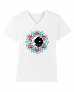 Mandala cu Luna Yoga Tricou mânecă scurtă guler V Bărbat Presenter