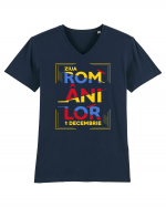 Ziua romanilor Tricou mânecă scurtă guler V Bărbat Presenter