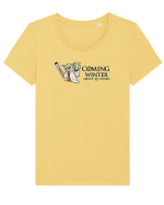 coming winter is Tricou mânecă scurtă guler larg fitted Damă Expresser