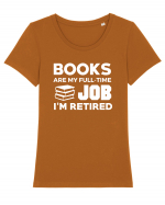 BOOKS Tricou mânecă scurtă guler larg fitted Damă Expresser