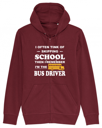 BUS DRIVER Burgundy