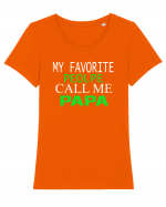 PAPA Tricou mânecă scurtă guler larg fitted Damă Expresser