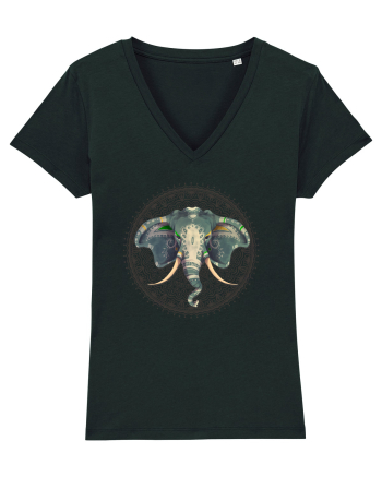 Yoga Elefant in Mandala Black