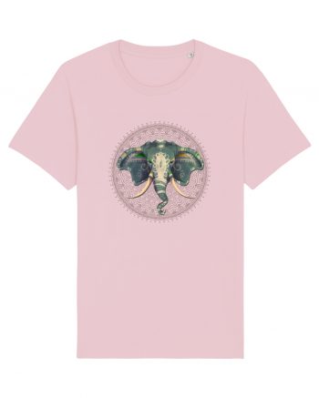 Yoga Elefant in Mandala Cotton Pink