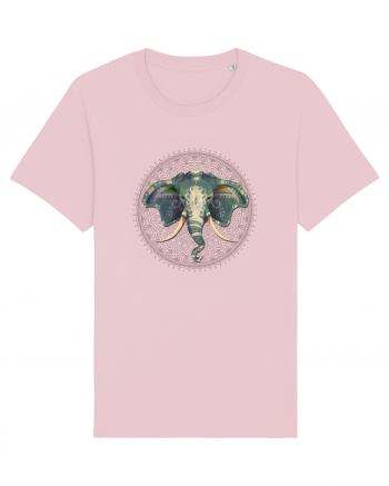 Yoga Elefant in Mandala Cotton Pink