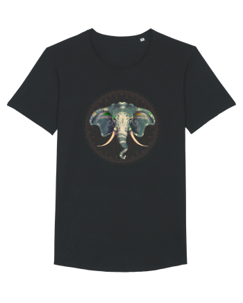 Yoga Elefant in Mandala Black