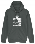 KEEP CALM Hanorac cu fermoar Unisex Connector