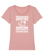 CAMPING Tricou mânecă scurtă guler larg fitted Damă Expresser