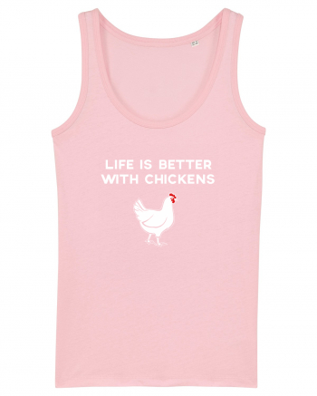 CHICKENS Cotton Pink